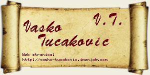 Vasko Tucaković vizit kartica